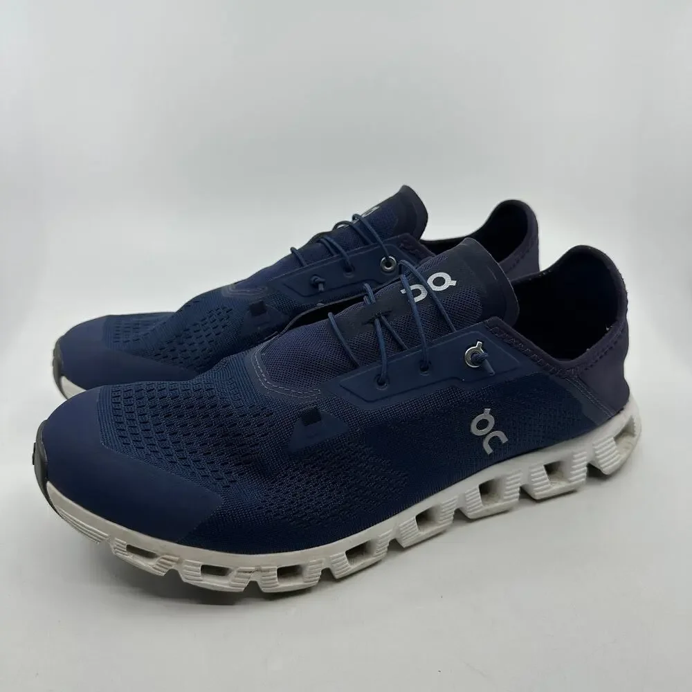 On Cloud 5 Running Shoe Mens 13 Navy Lightweight Travel Slip-On Athleisure Shoe - Picture 7 of 12